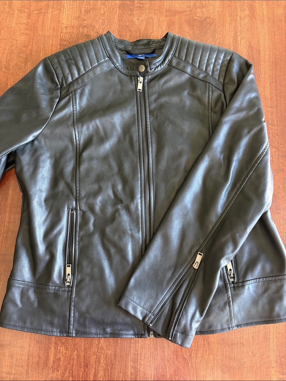 Apt. 9 Black Faux Leather Moto Jacket